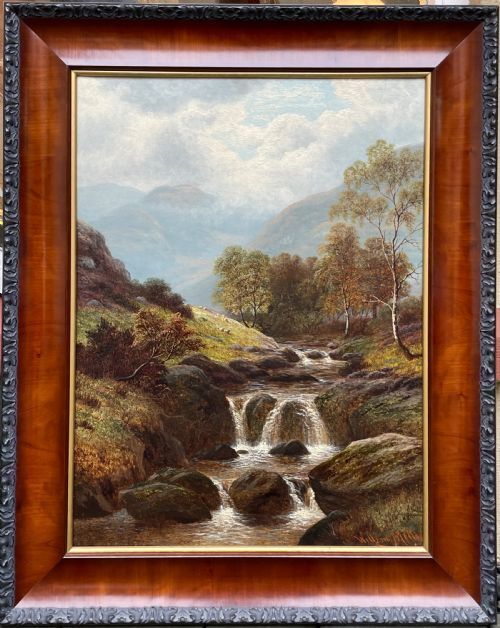 Stunning Large Landscape Oil Painting By William Mellor, Borrowdale, Cumberland photo Art