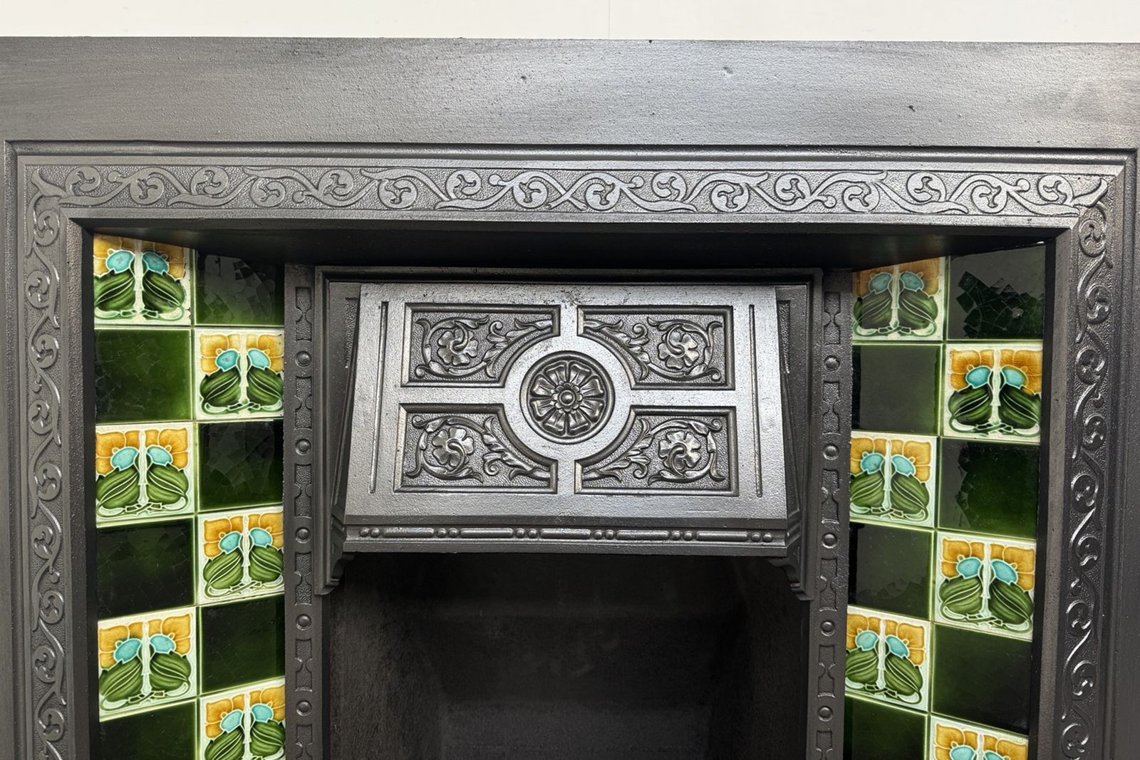 Reclaimed Victorian 19th Century Cast Iron Fireplace Grate photo for sale
