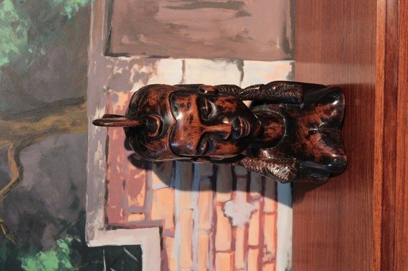 African Bust Mahogany 20th