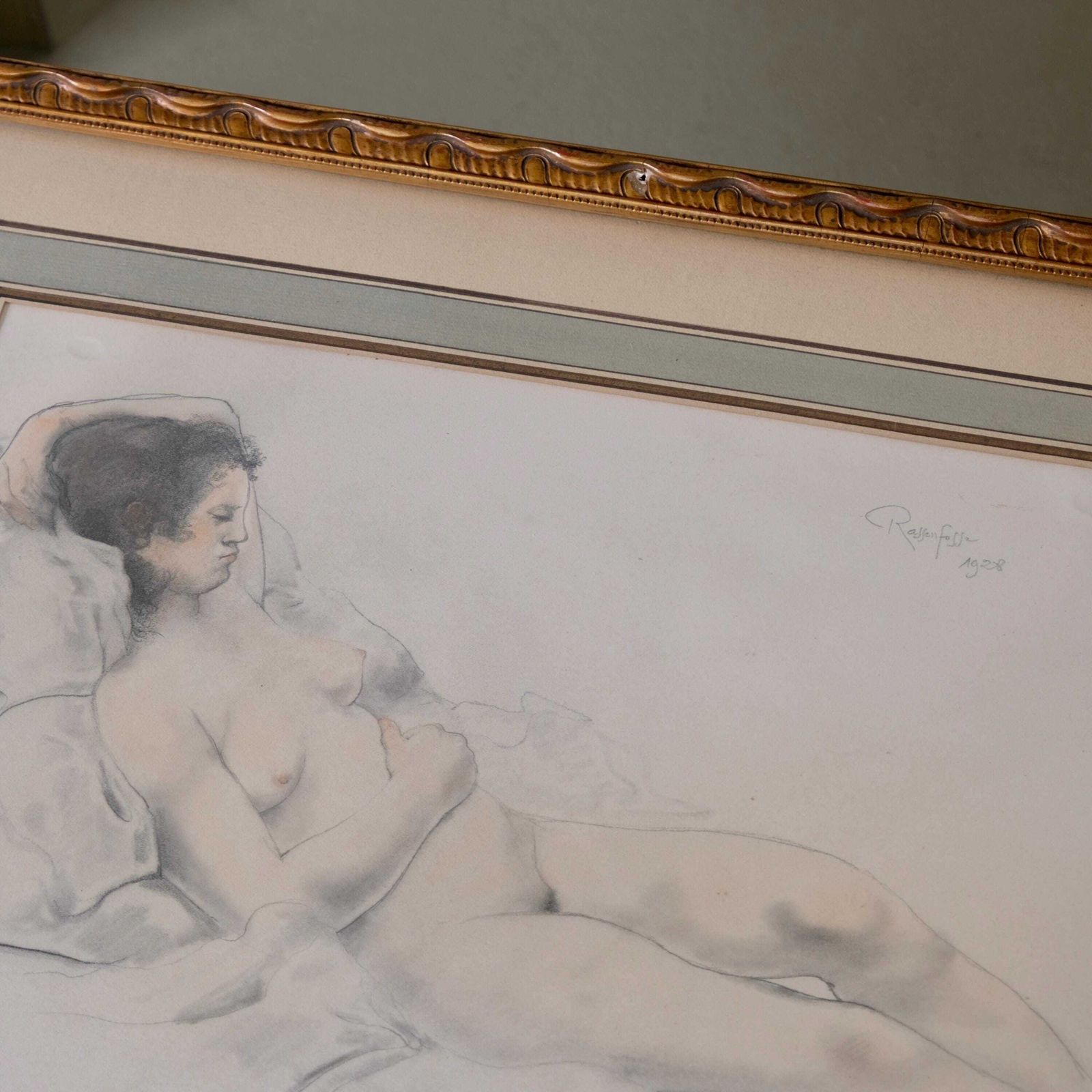 Armand Rassenfosse Female Nude Drawing | Belgium | 1928 photo for sale