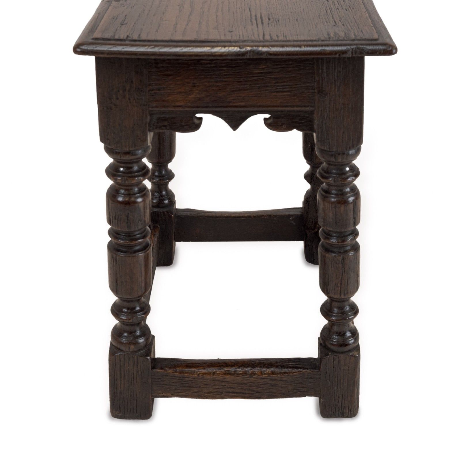 19th Century English Oak Joint Stool In The Late 17th Century Style photo 325.0