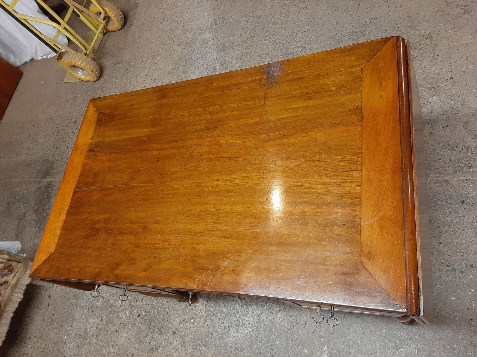 Lovely Antique Walnut Desk In Very Good Condition photo furniture