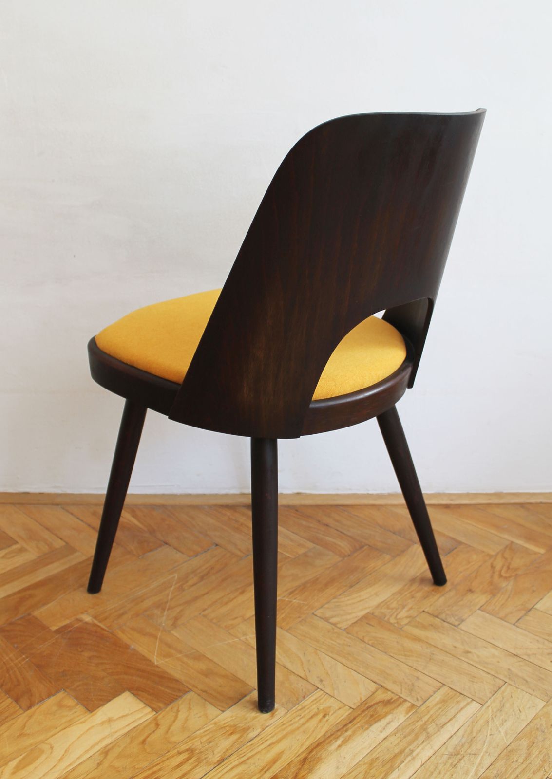 photo for sale 1950's Set Of Four Mid Century Dining Chairs By Oswald Haerdtl