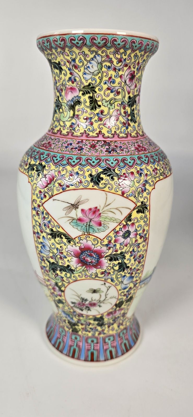 photo for sale A Pair Of Chinese Hand Painted Porcelain Vases From The Republican Period Circa 1930