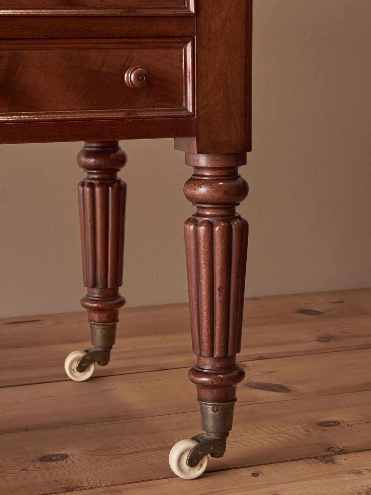 Victorian Mahogany Desk On Castors By T.H.Filmer photo for sale