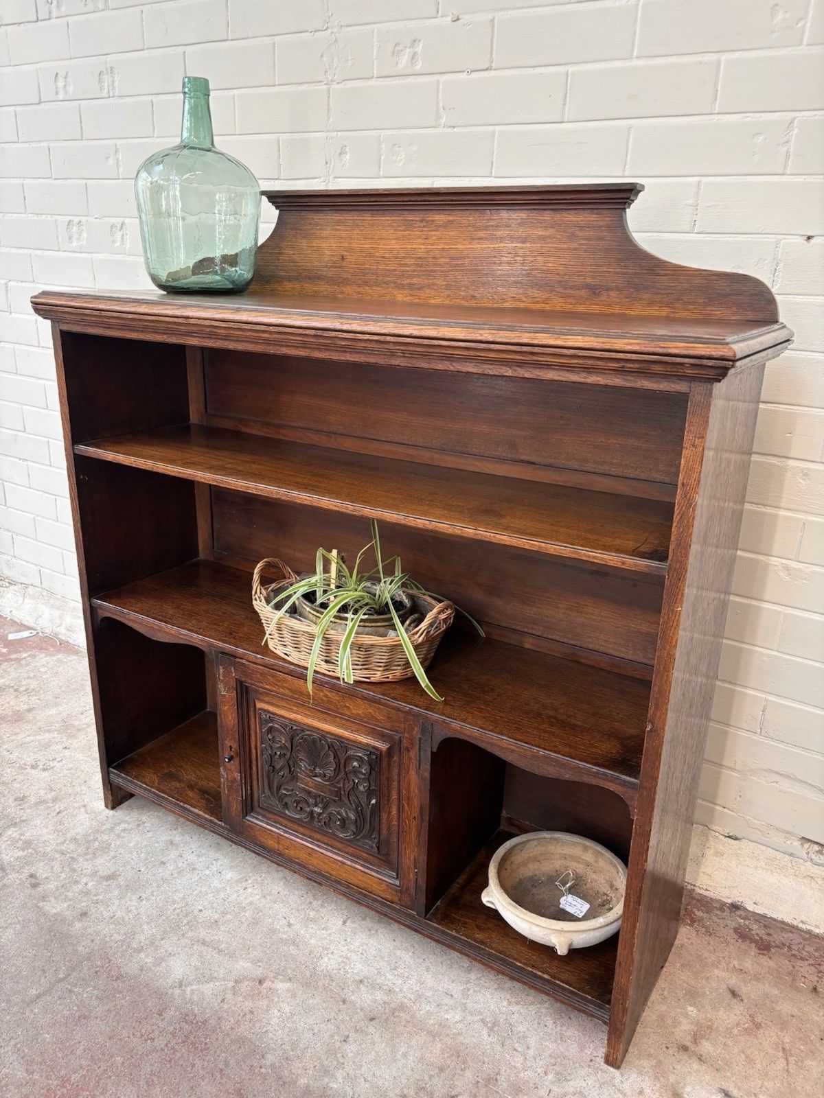A Very Nice Late 19th Century, Early 20th Century Open Oak Bookcase. photo for sale