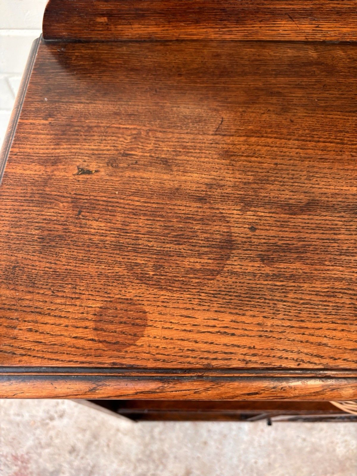 A Very Nice Late 19th Century, Early 20th Century Open Oak Bookcase. photo vintage