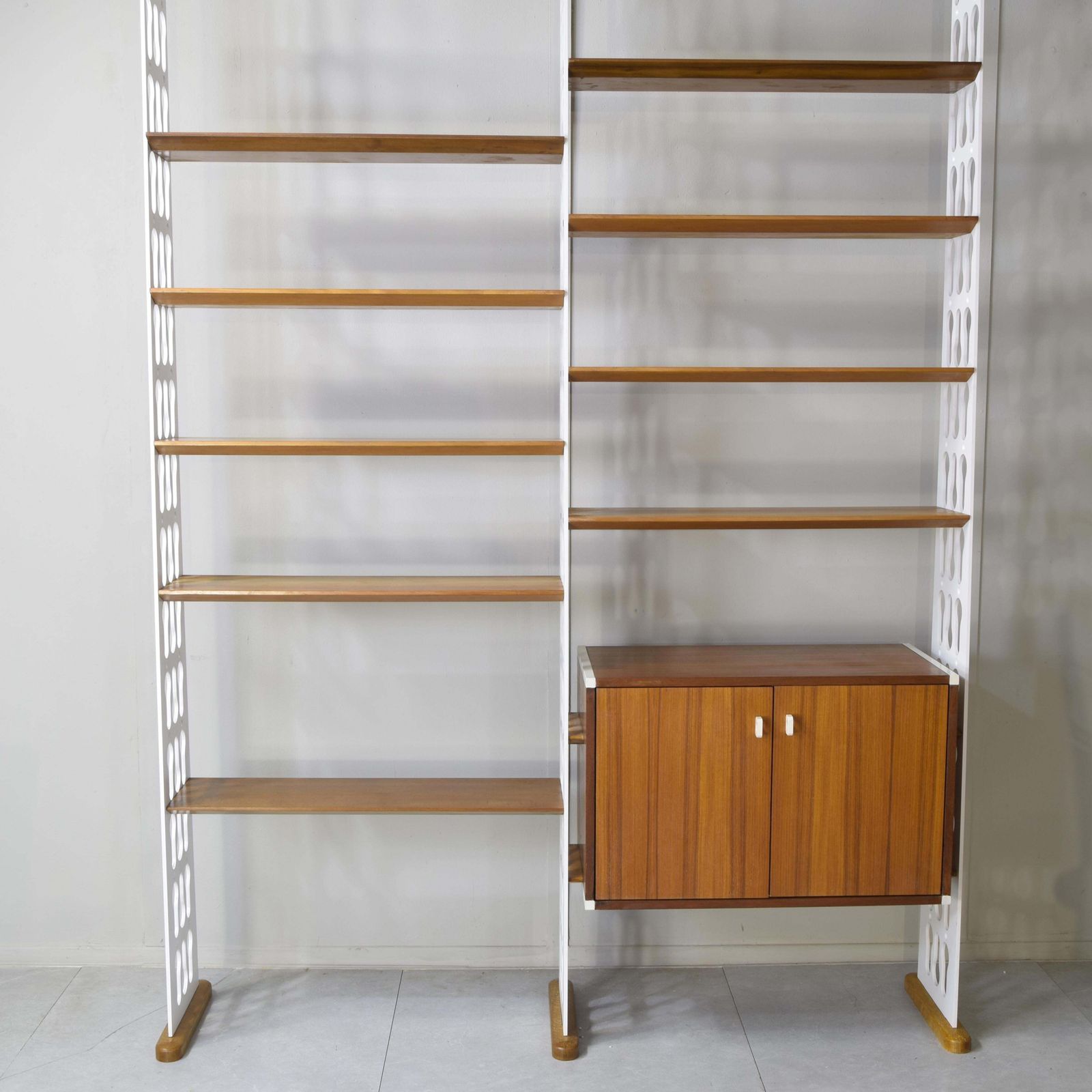 Misia Arte Historical Editions: Mid Century Teak & Lacquered Metal Bookshelf photo 4081.0