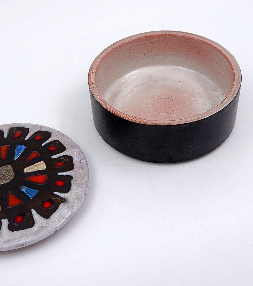 Mid Century Ceramic Jewelry Box By Perignem    Belgium 1950s photo for sale