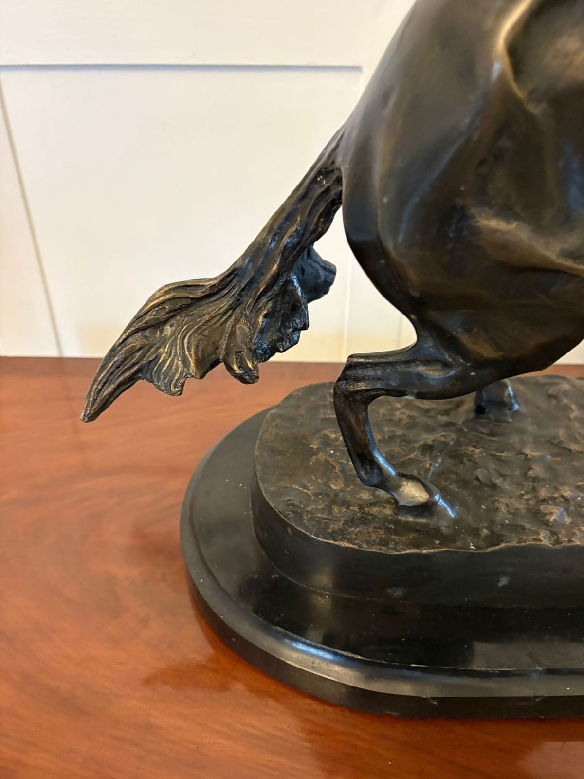 photo furniture Antique Large Bronze Cowboy On Bucking Horse Sculpture After Remington Broncho Buster Western Equestrian Figure