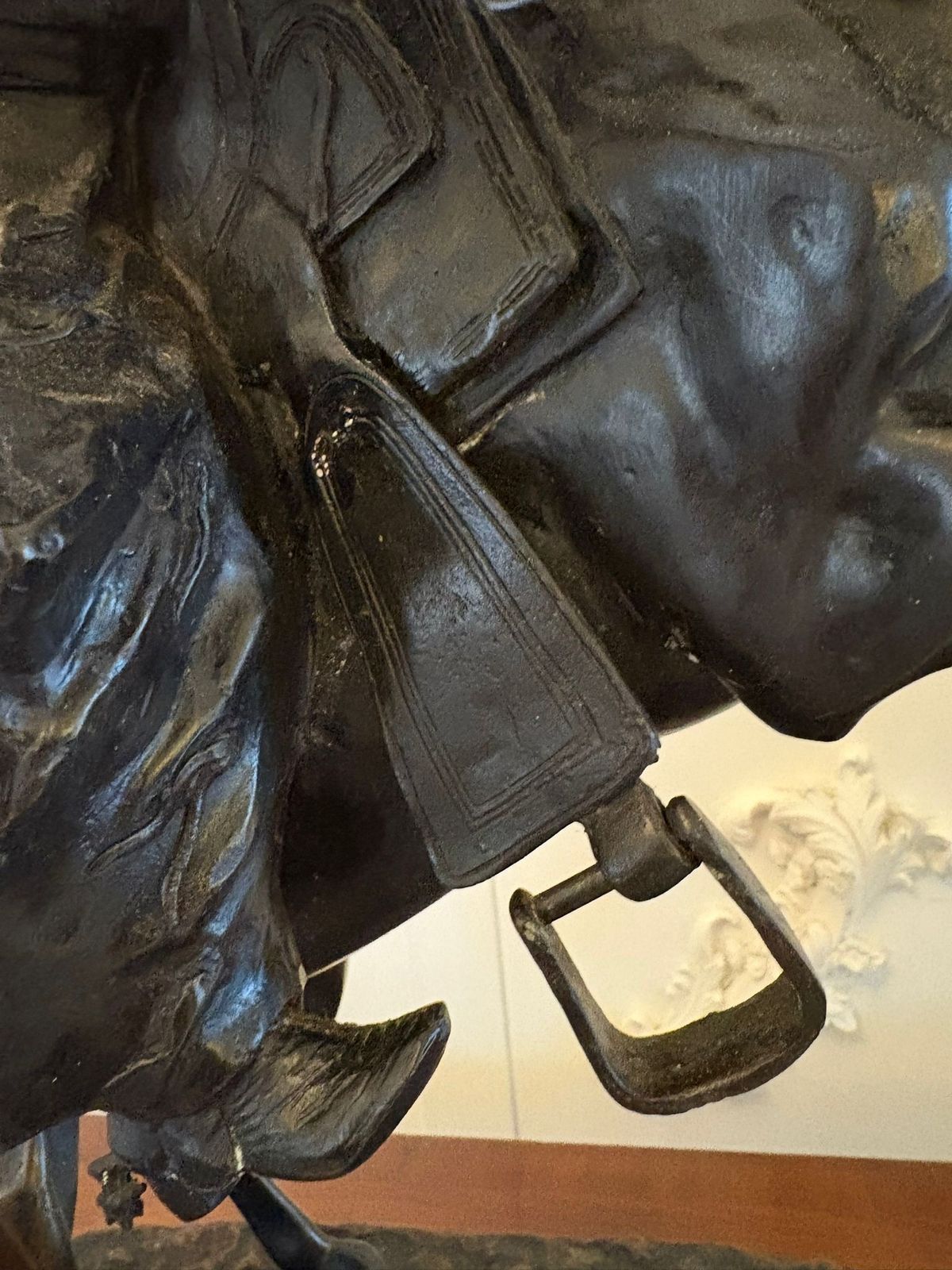 Art Antique Large Bronze Cowboy On Bucking Horse Sculpture After Remington Broncho Buster Western Equestrian Figure photo
