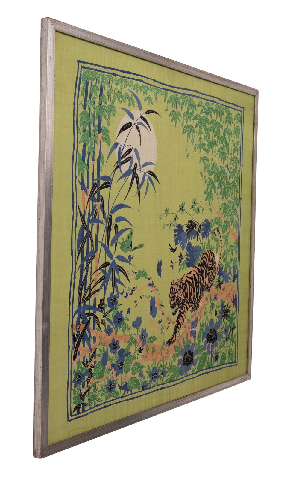 Framed Silk Scarf Hermès, Designed By British Artist Alice Shirley. 1960s France photo furniture
