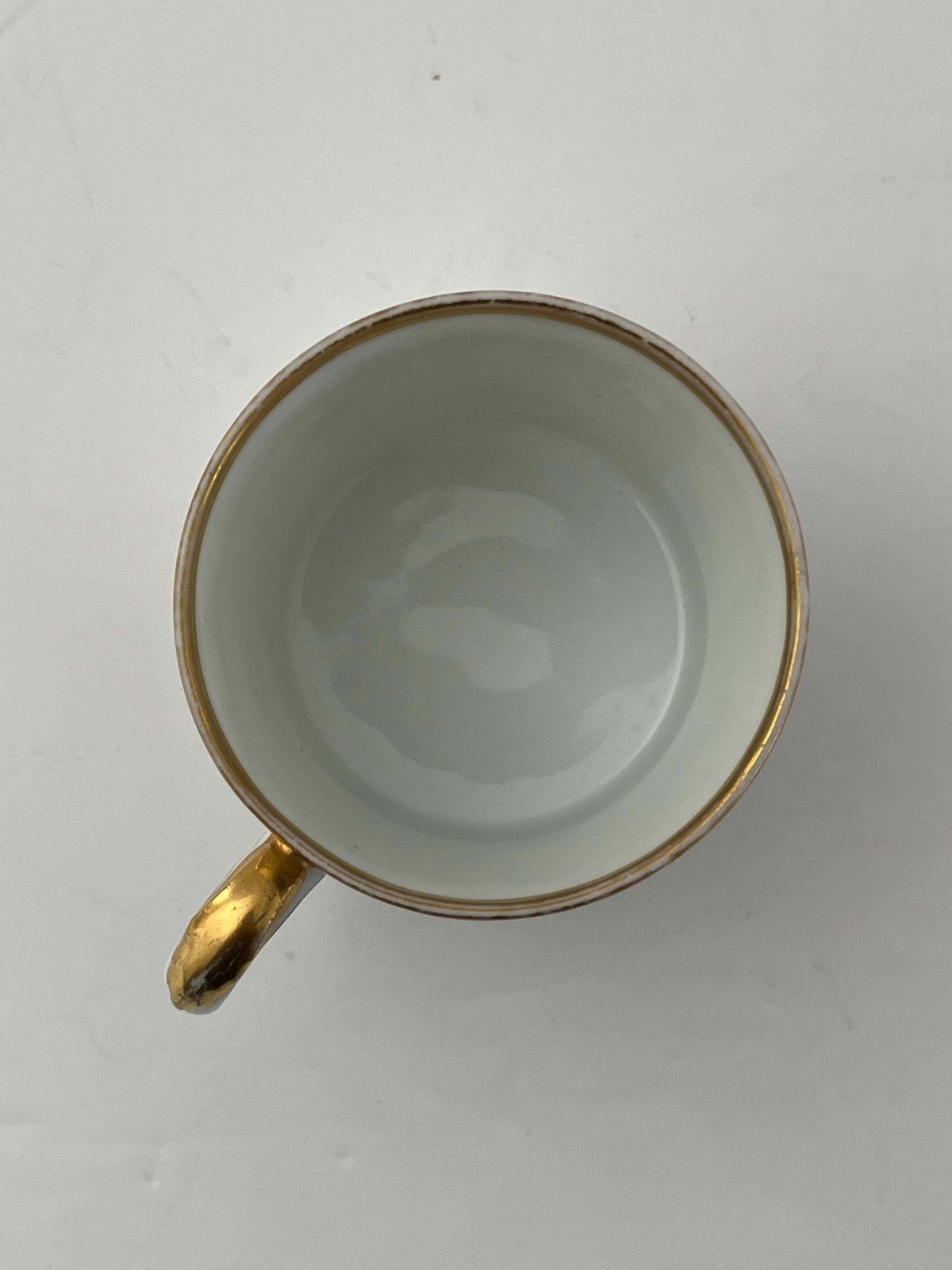 435.0 Old Paris Porcelain Coffee Can Butterflies & Insects Polychrome, French Ca 1795 photo