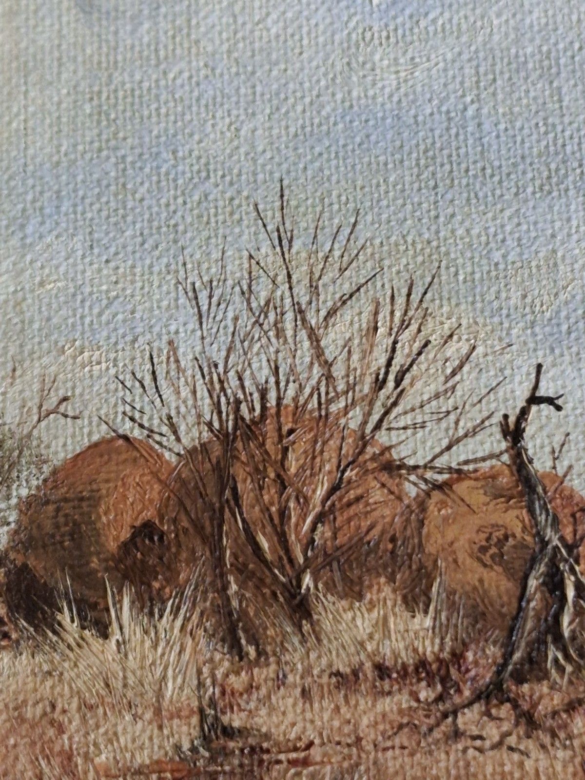 Vintage South African Oil Painting Kruger National Park Nic Van Der Walt Skukuza photo 125.0