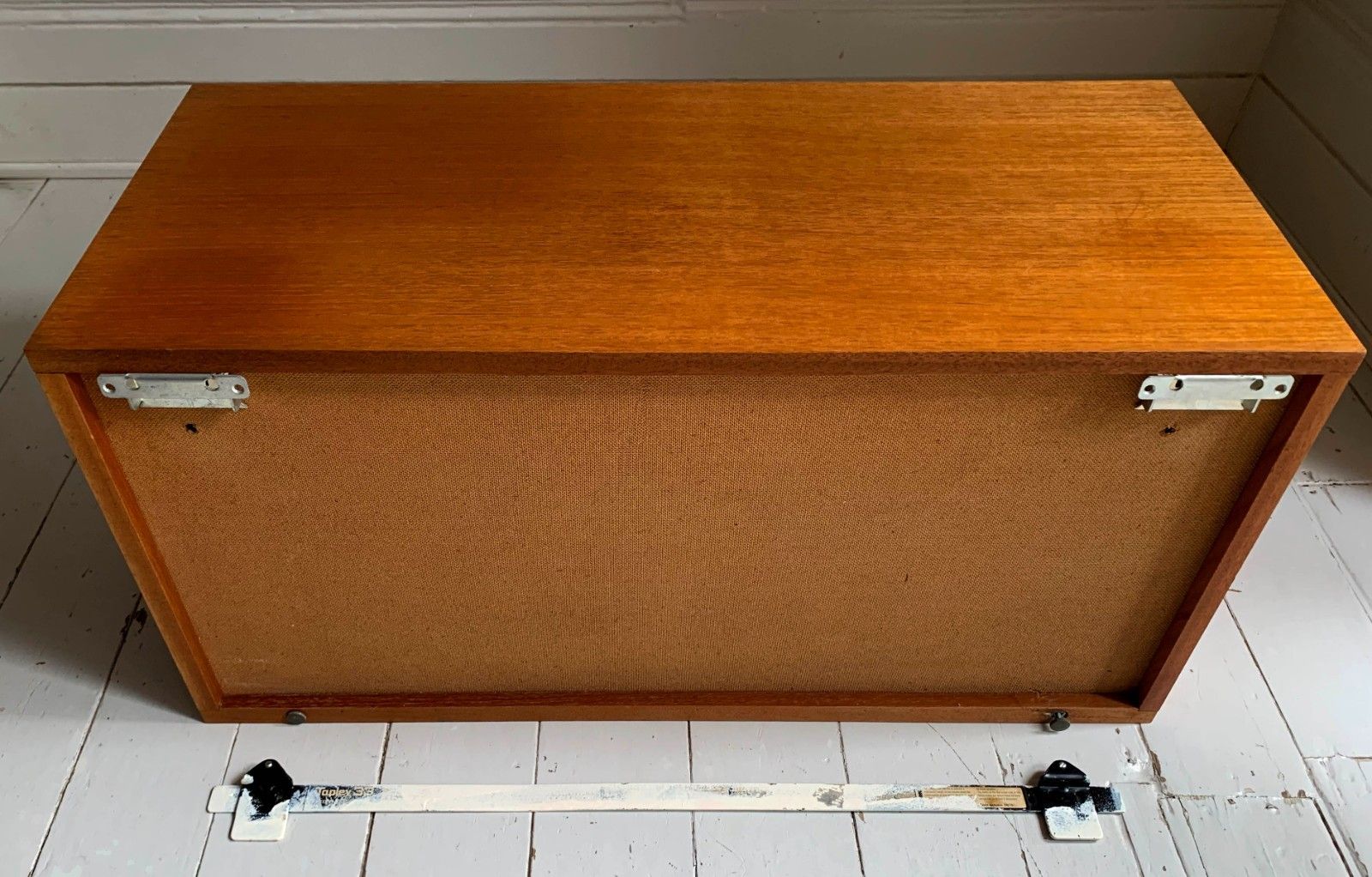 209.0 Mid Century Teak Beaver & Tapley 33 Wall Mounted Bureau / Desk / Cabinet photo