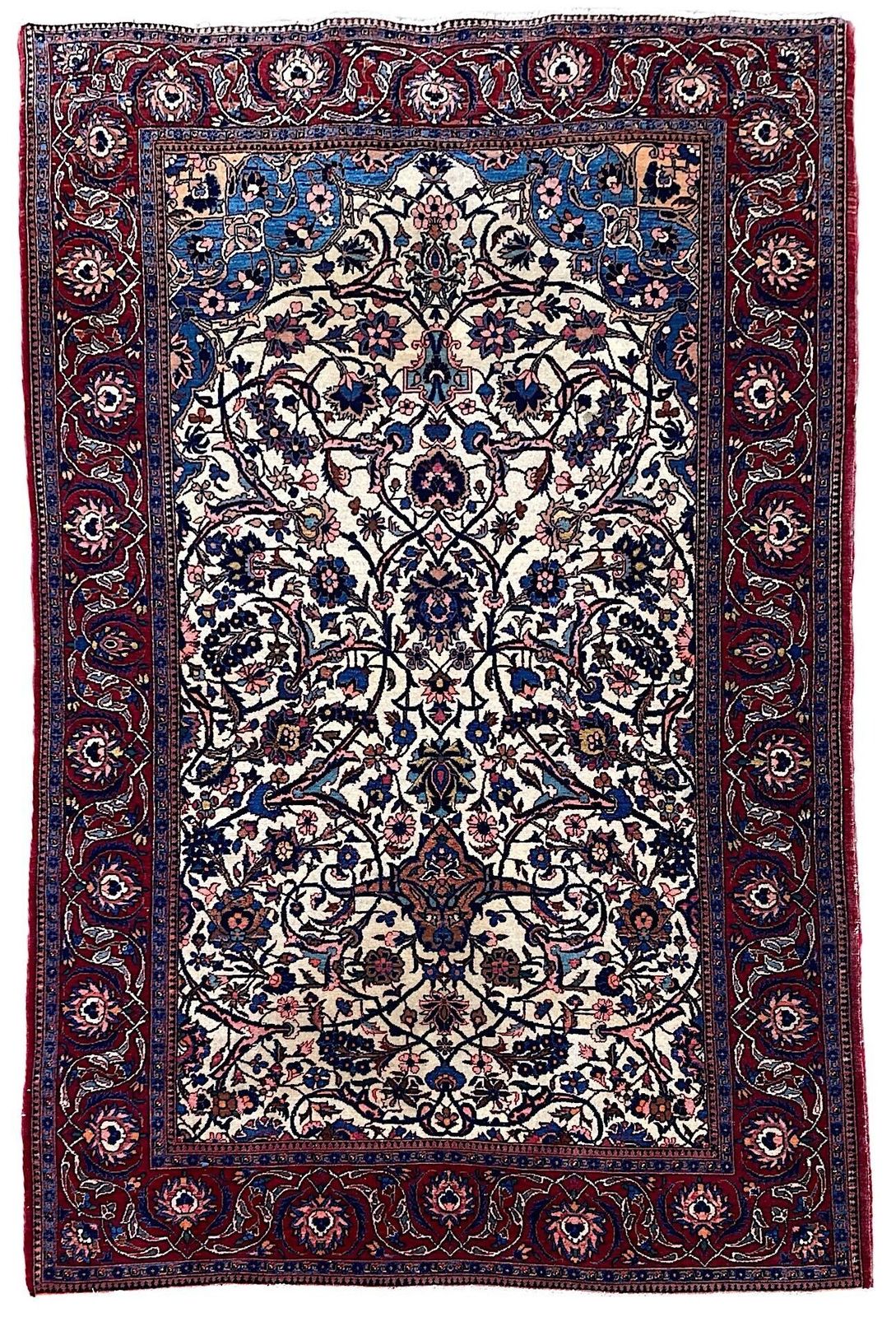 Antique Kashan Rug 2.12m X 1.31m