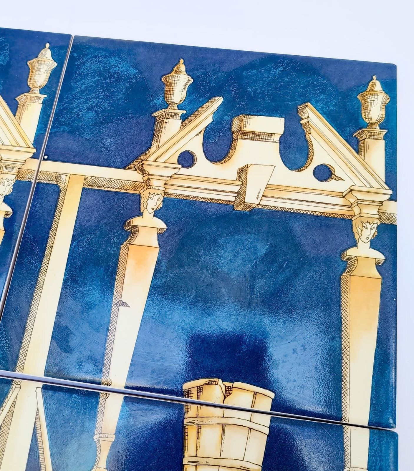 Set Of 4 Tiles Giò Ponti Ceramica Bardelli The House Of The Ephebes 20x20 Cm Tiles photo buy