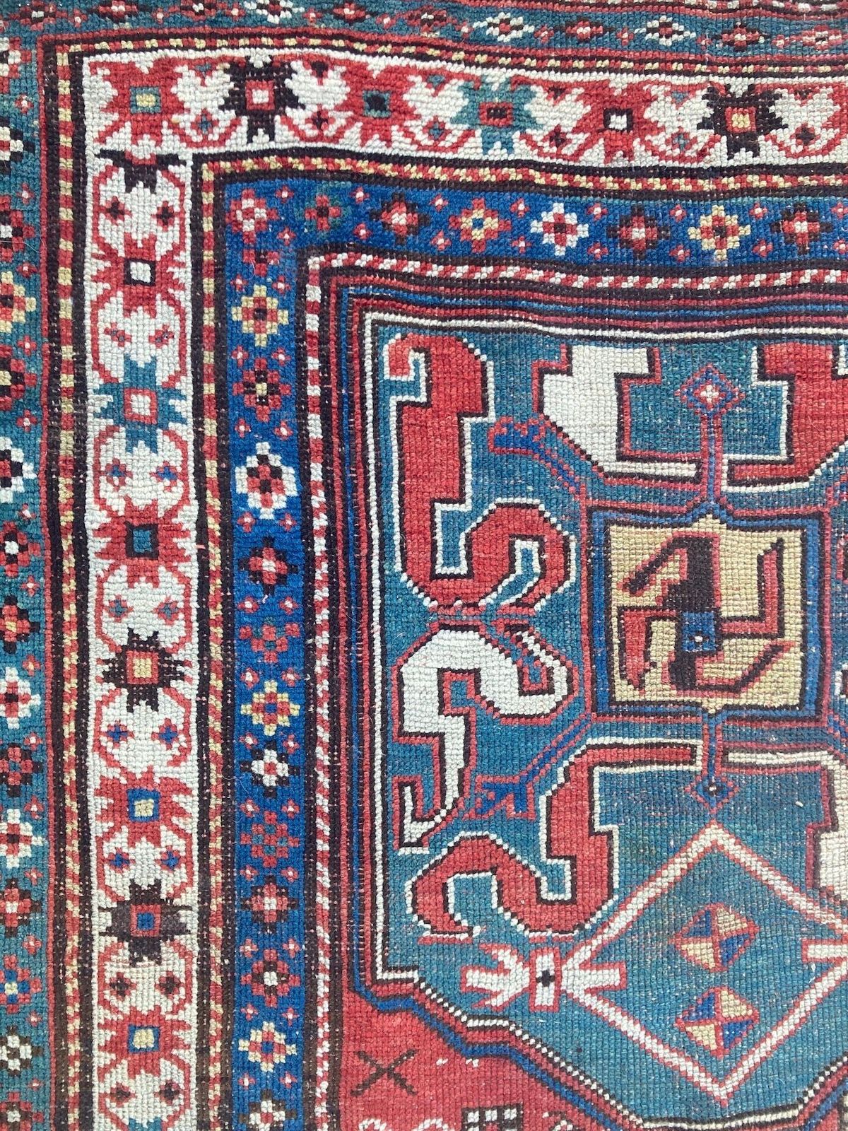 Textiles Antique Caucasian Chondoresk Rug 1.94m X 1.17m photo