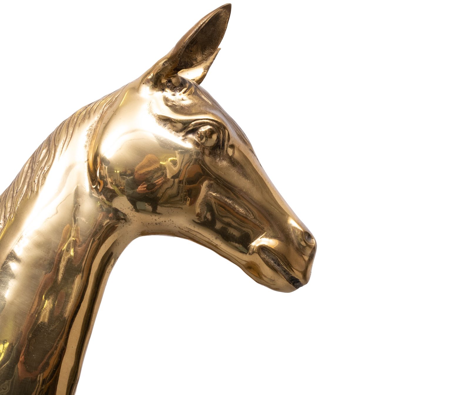 Stunning Pair Of Large Brass Horses By Apko Superbrass 1970s Holland photo buy