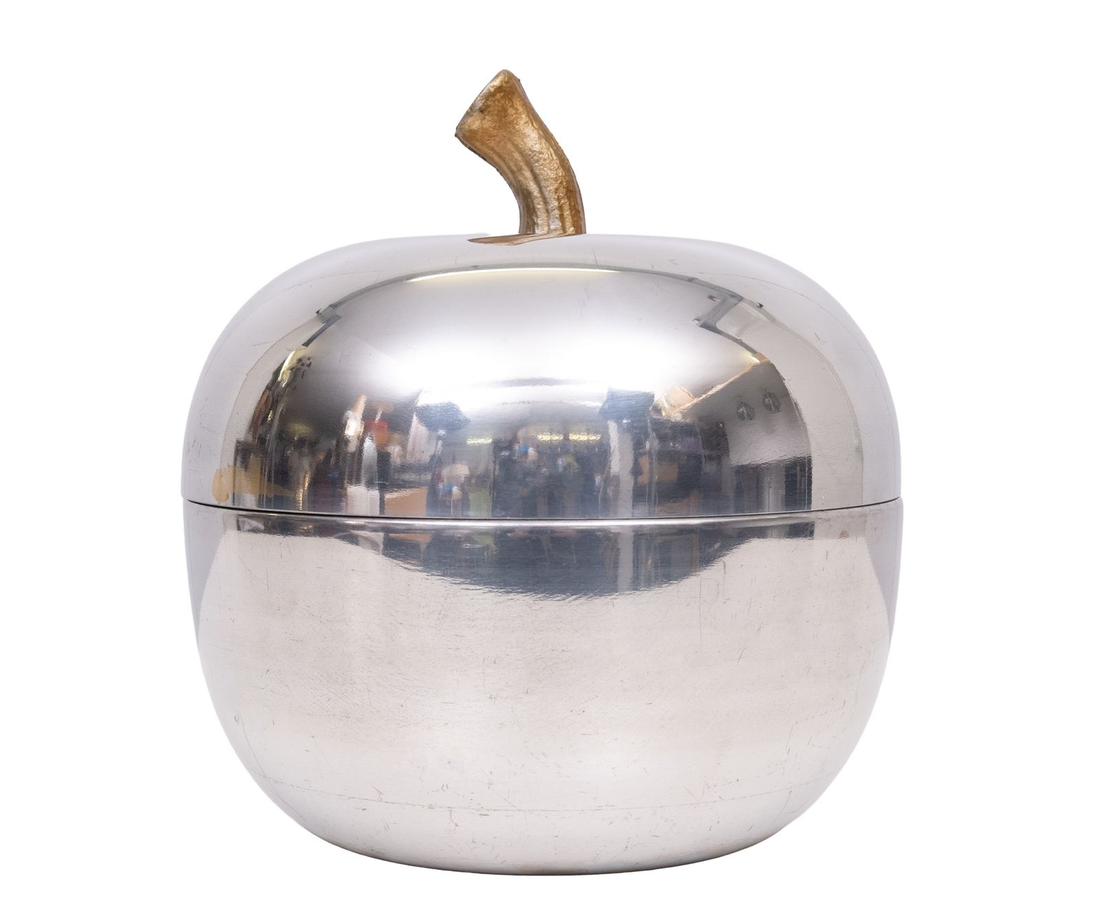 Iconic Aluminum Apple Ice Bucket 1970s Italy photo for sale