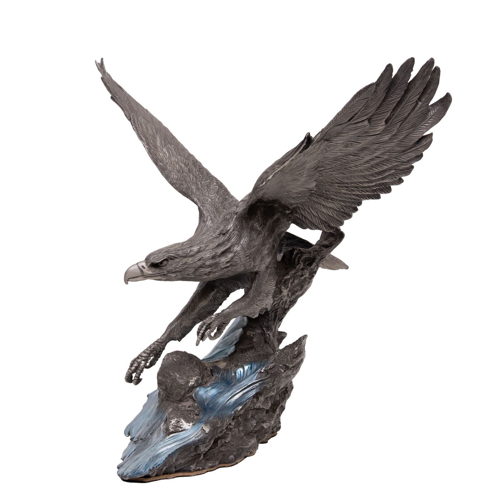 The Alaskin Chilkat Bald Eagle Statue Pewter By Paul Brunelle photo 736.0