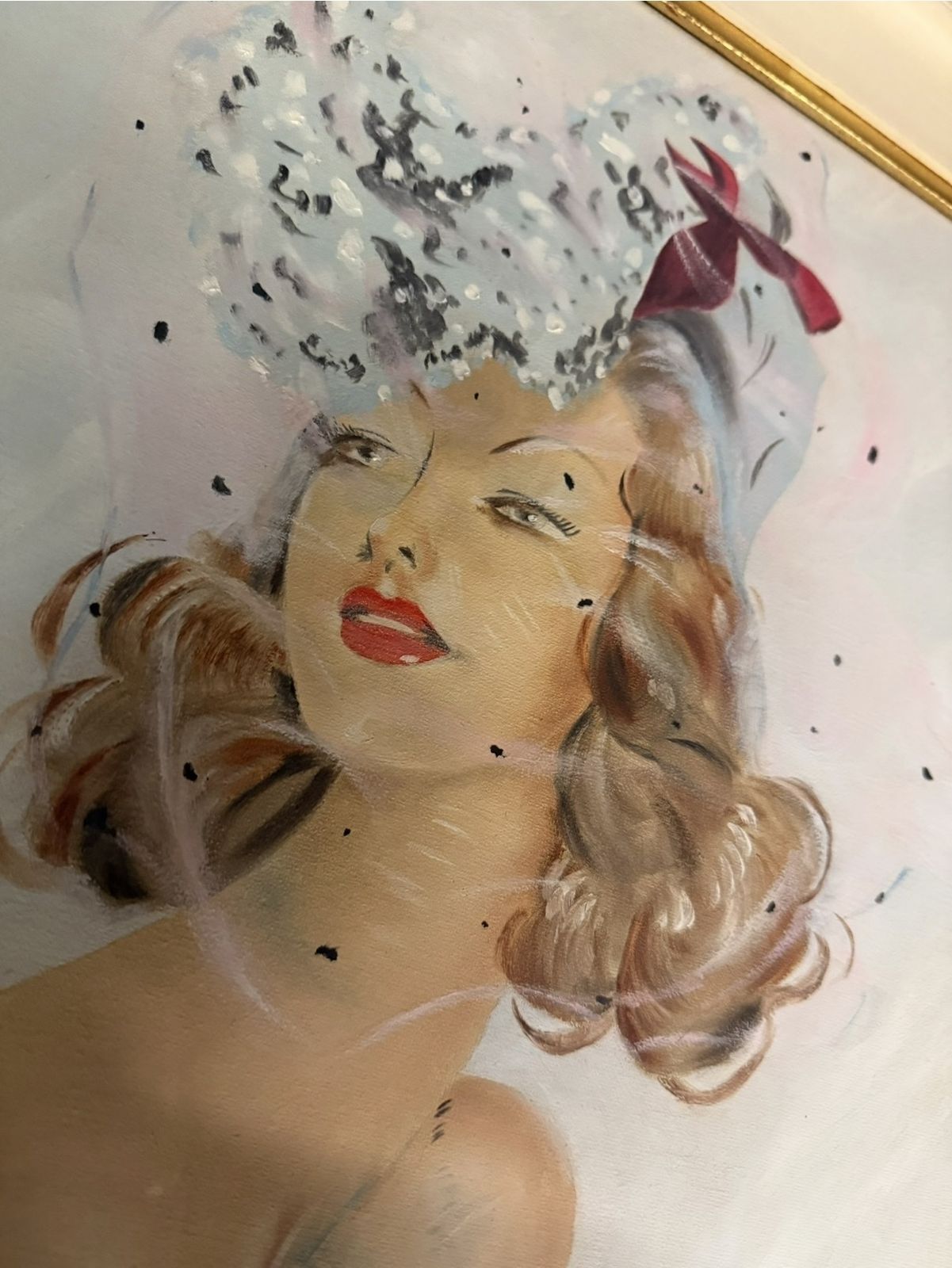 Mid Century Glamour Pin Up Portrait After Jean Gabriel Domergue photo for sale