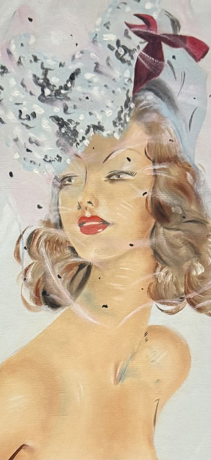 photo for sale Mid Century Glamour Pin Up Portrait After Jean Gabriel Domergue