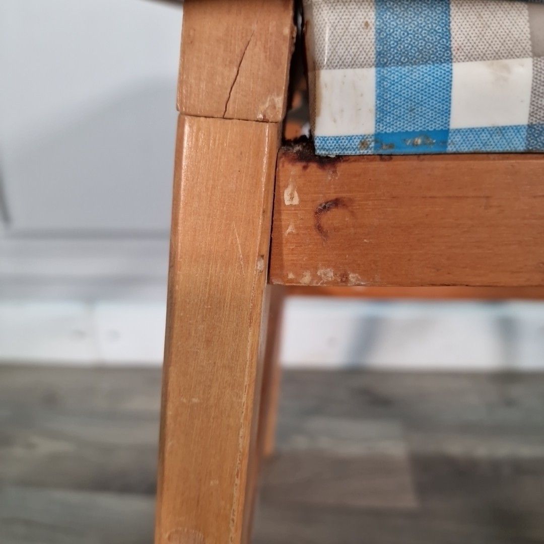 Vintage Utility Table Stool Removable Top Metamorphic Seat Wooden Mid Century photo buy