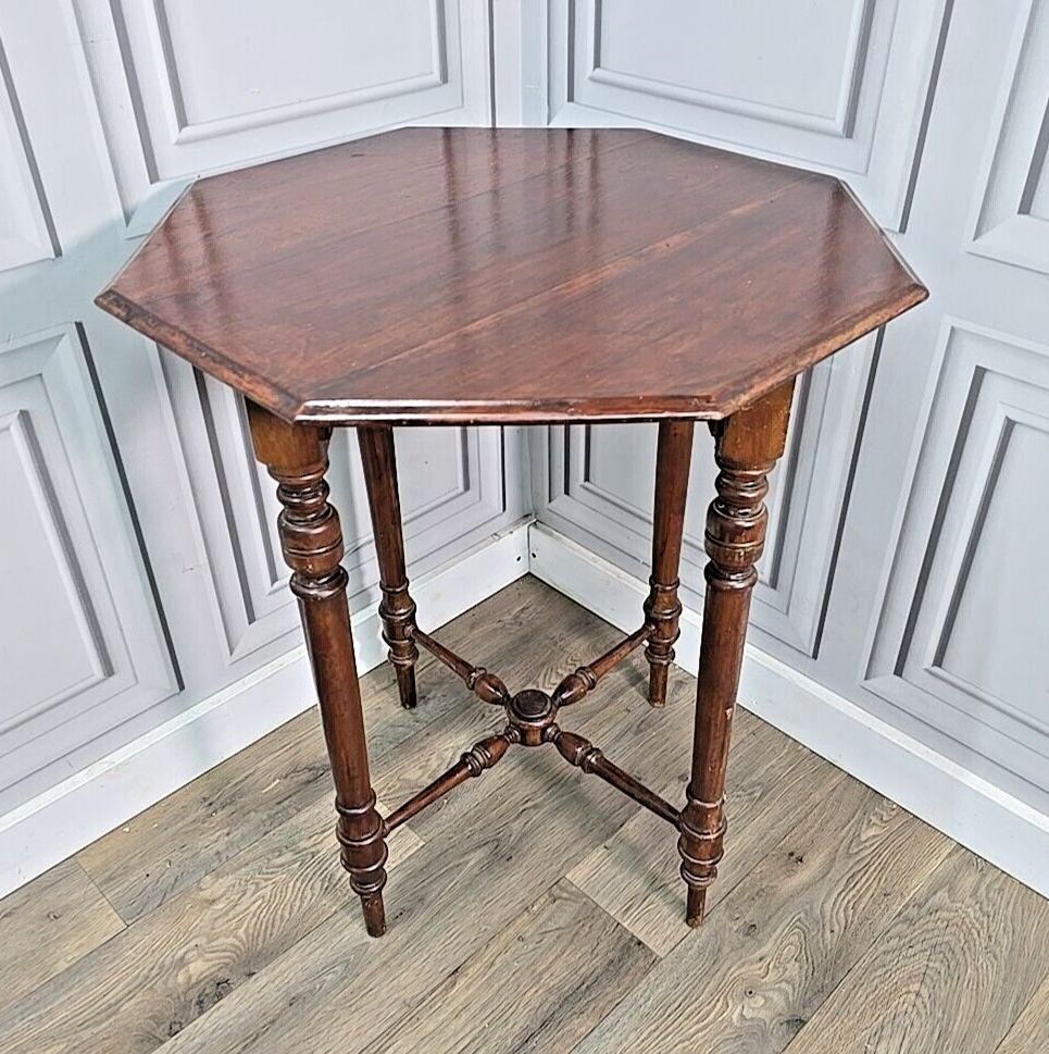 Antique Lamp Side Table Edwardian Early 20th Century Mahogany Occasional Vintage