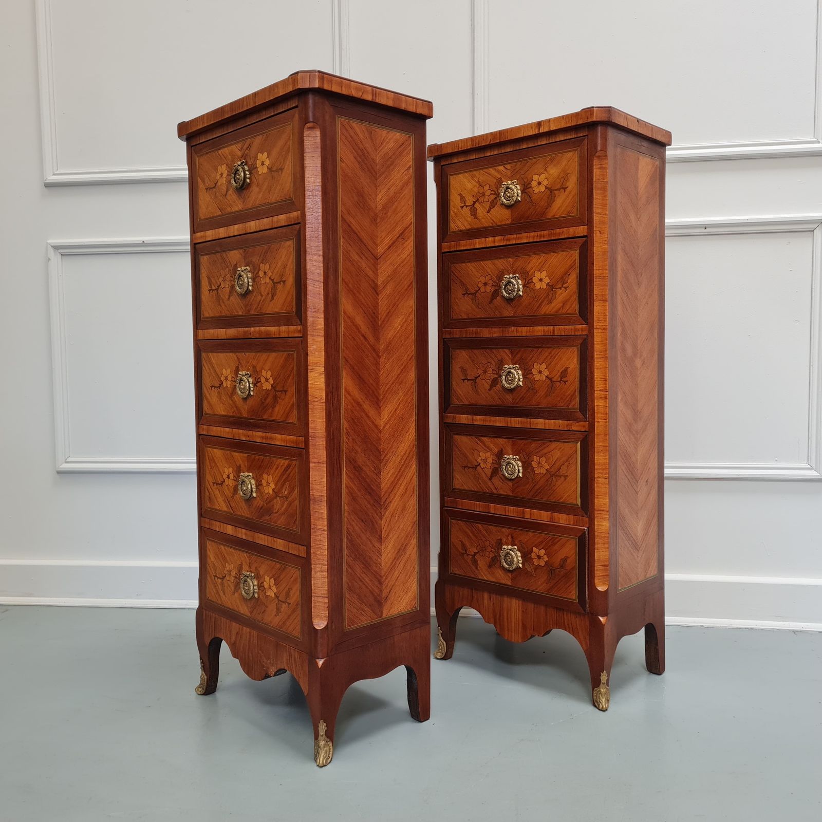 Beautiful Tall Antique Bedside Cabinets C1920 Free Delivery Eng/Wales photo furniture
