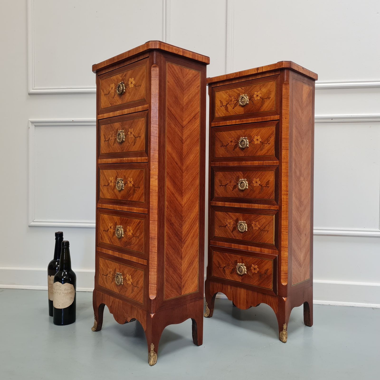 Beautiful Tall Antique Bedside Cabinets C1920 Free Delivery Eng/Wales photo buy