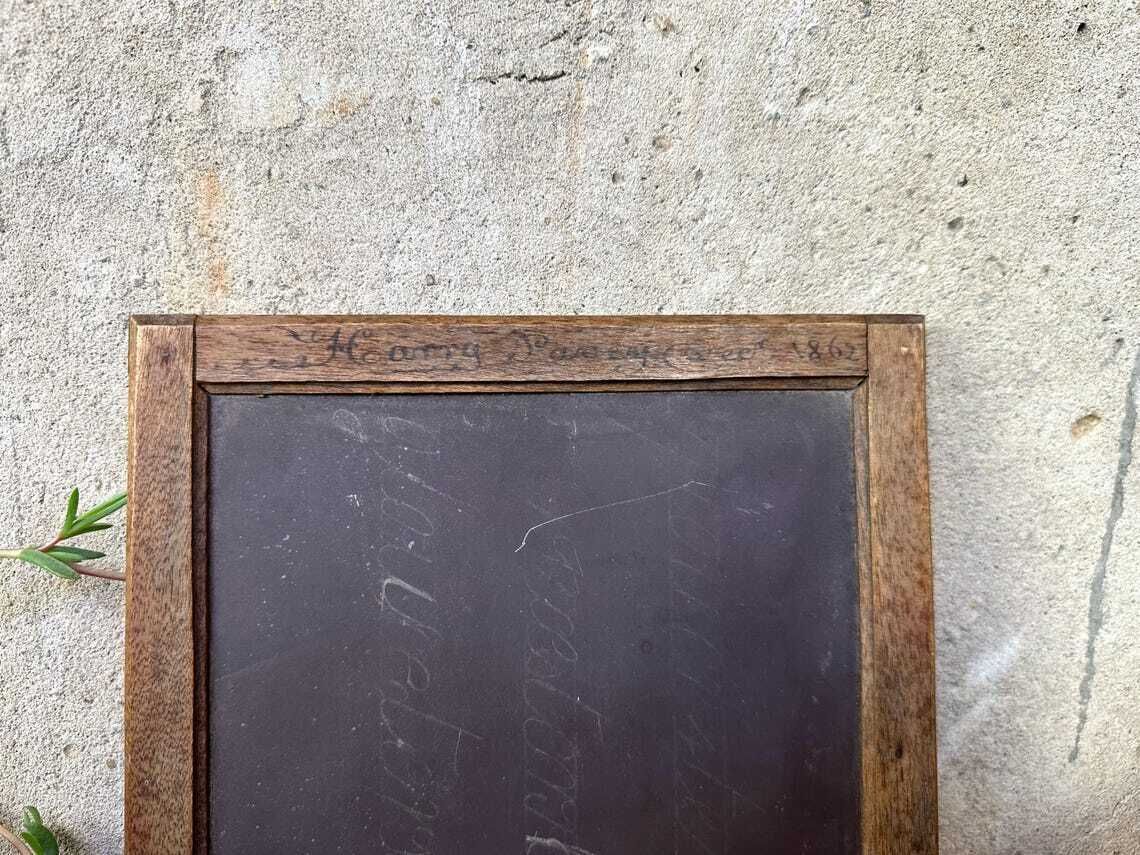 Home Decor Victorian Slate Tablet Blackboard Chalkboard For Classroom Christmas 1862 Antique Decor photo