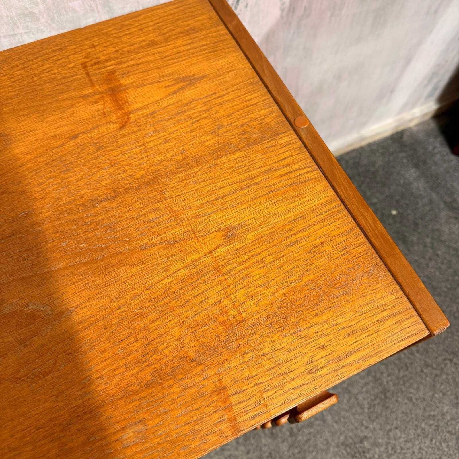 Danish Domino Mobelfabrik Low Chest Of 4 Drawers Mid Century Square Pulls Plinth photo Furniture