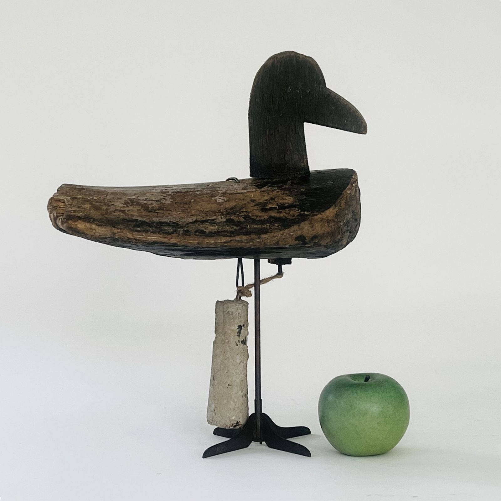 19th Century Decoy Duck With Rare Bobbing Head On Later Stand photo for sale