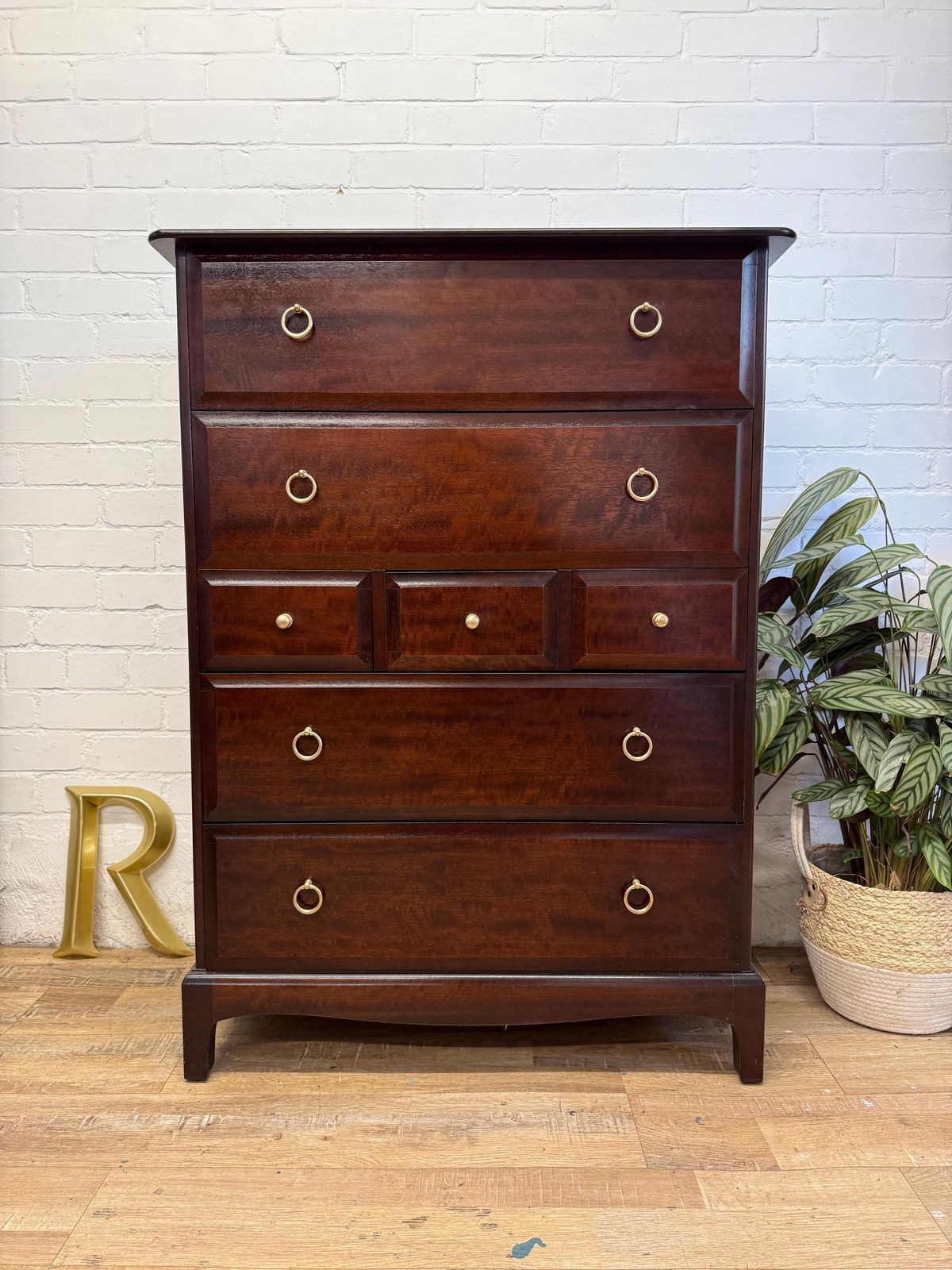 Stag Minstrel Tallboy Chest Of Drawers – Original Mahogany