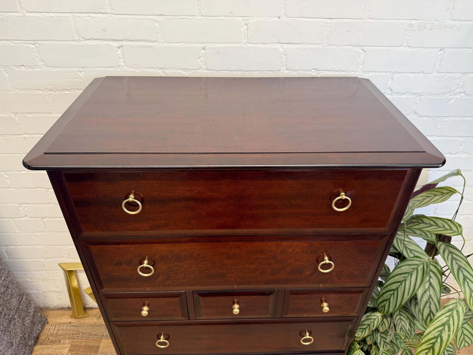 Stag Minstrel Tallboy Chest Of Drawers – Original Mahogany photo buy