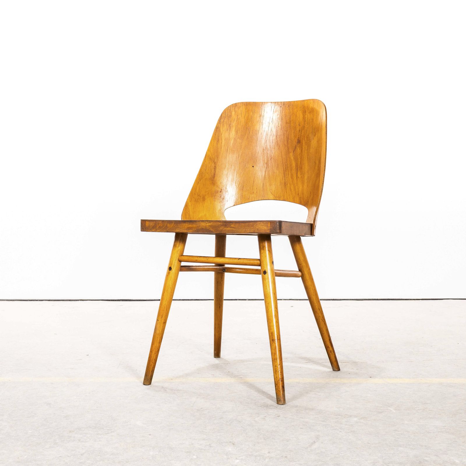 1950's Honey Beech Dining Chairs By Radomir Hoffman   Set Of Four photo furniture