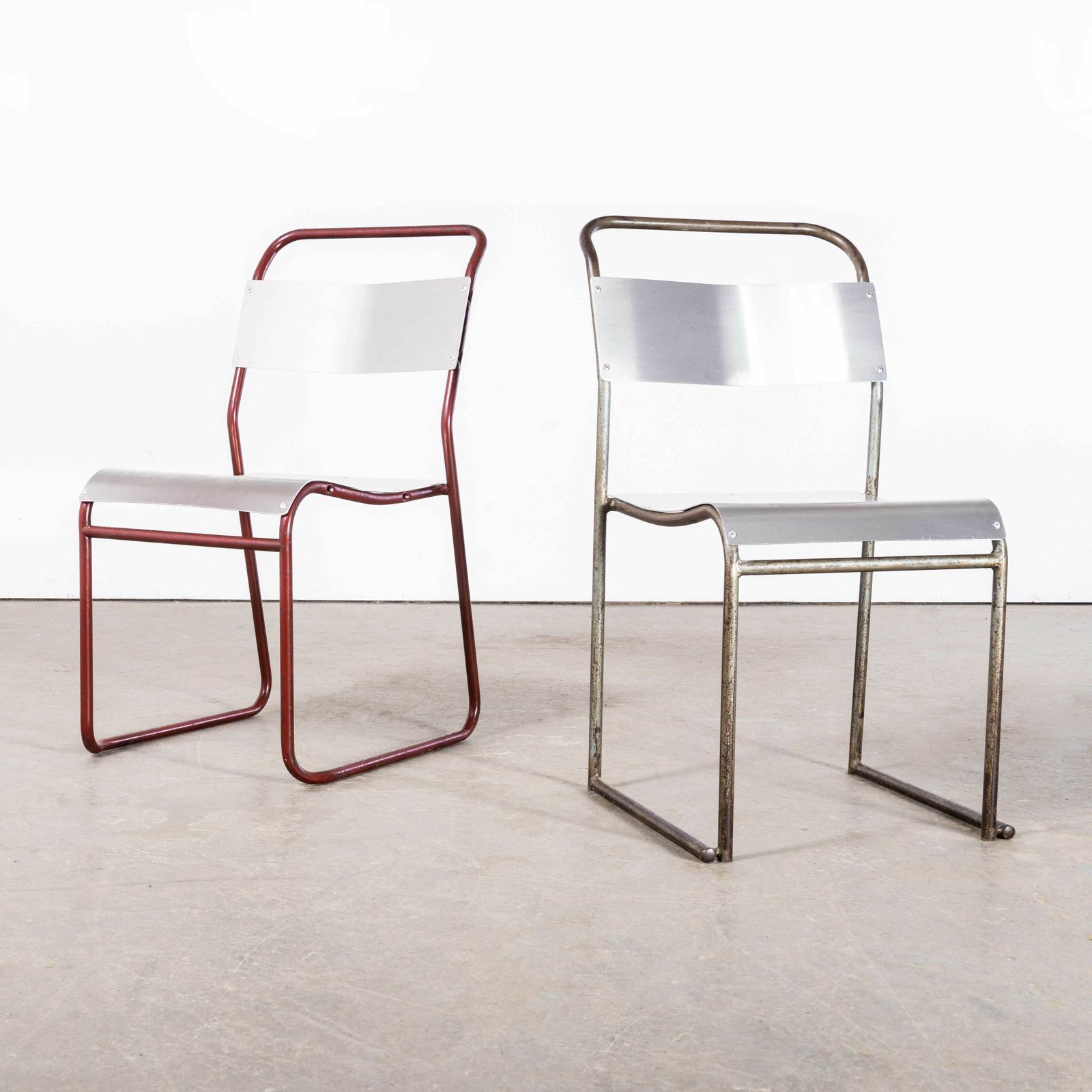 1950's Pel   Cox Tubular Metal Outdoor Dining Chairs With Metal Seats photo buy