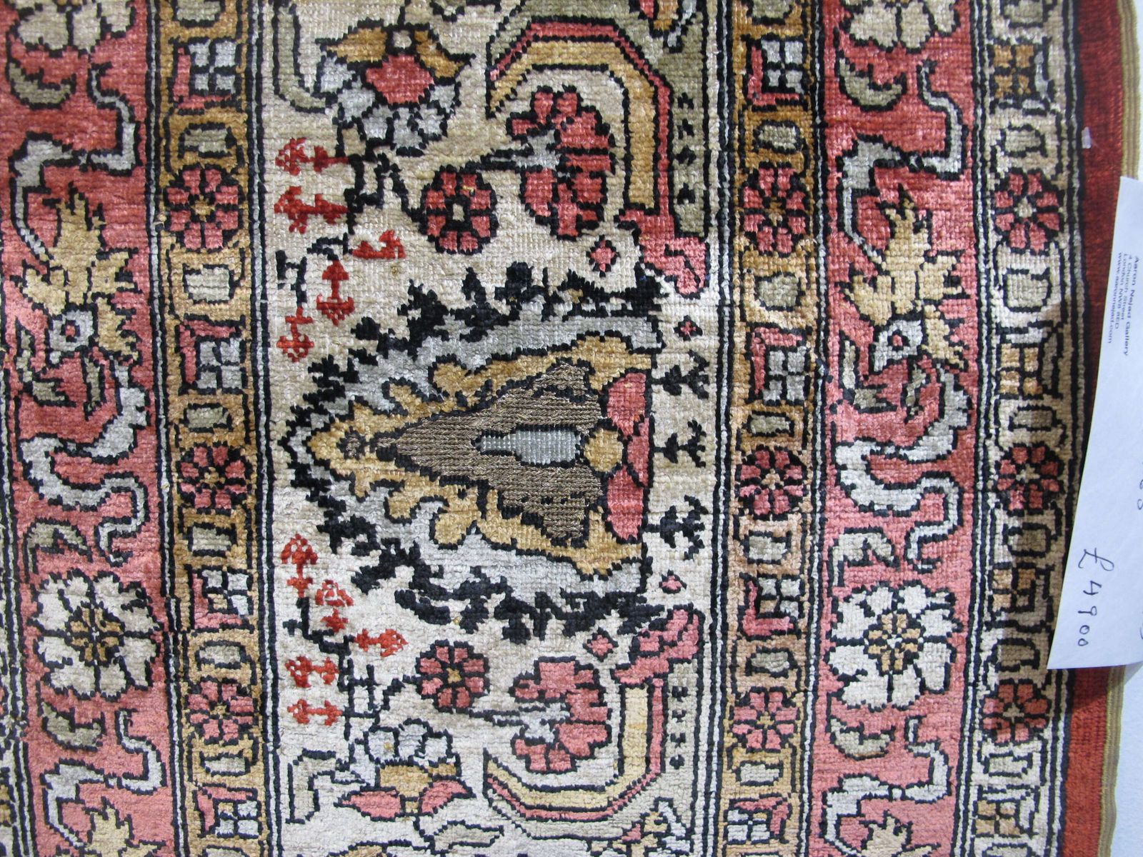 photo for sale Silk And Metal Thread Hereke Carpet, Turkey, 1950 1970, 2.38m X 1.63m