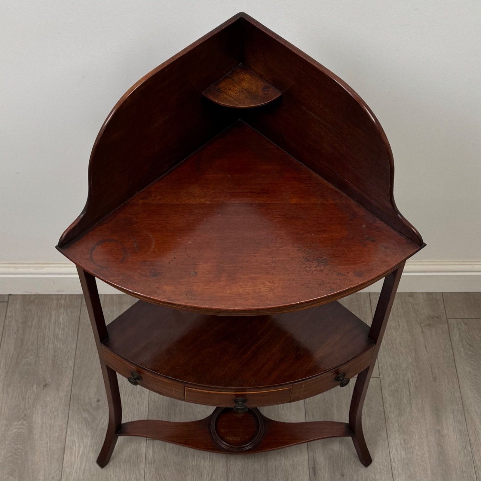 Antique 18th Century Georgian Corner Stand In Mahogany ( Af 5645 ) photo 425.0