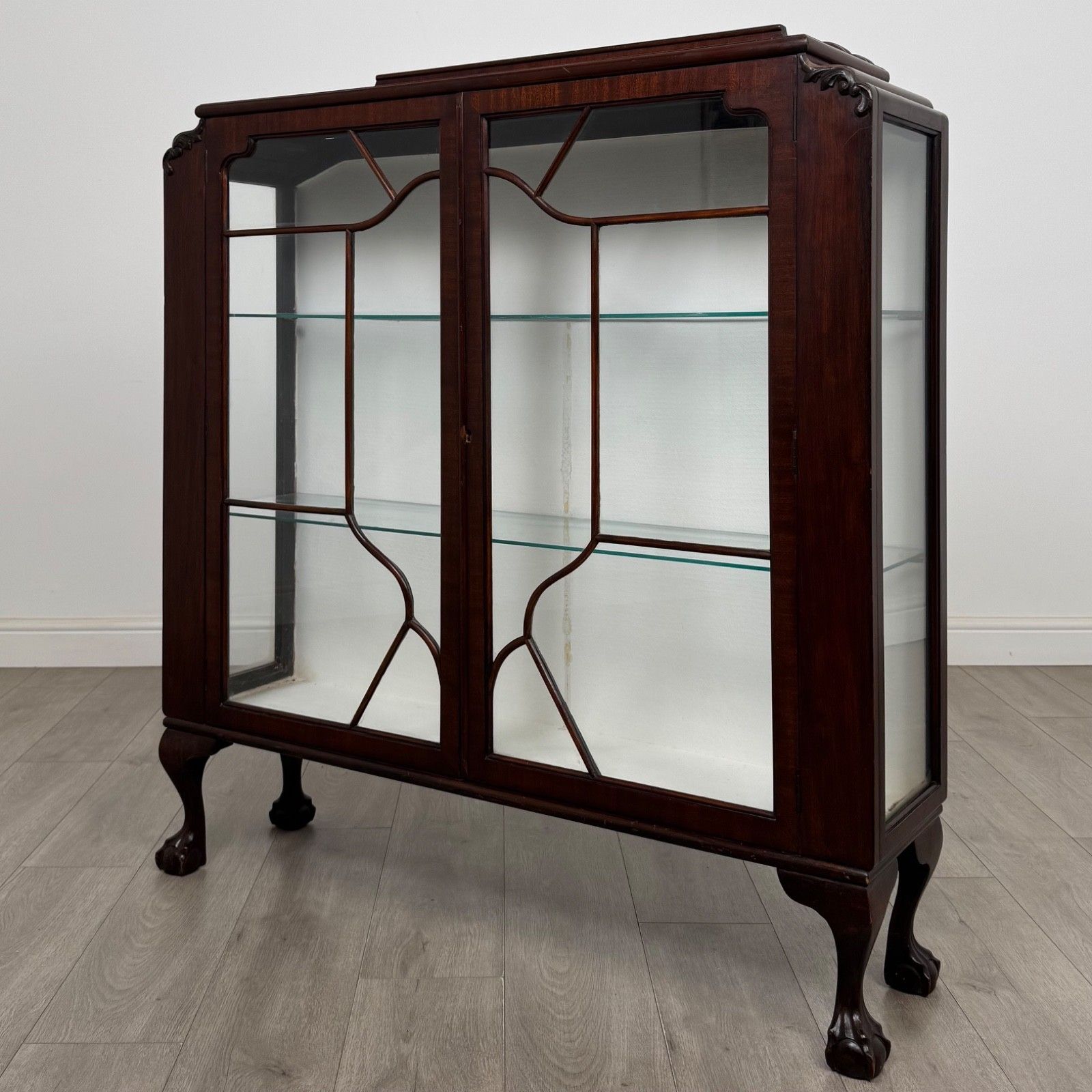 Antique 20th Century Edwardian Display Cabinet In Mahogany ( Af 5694 ) photo for sale