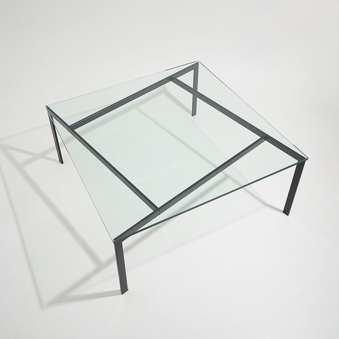 Glass And Metal Coffee Table By Paolo Tilche For Arform, 1960s photo vinterior