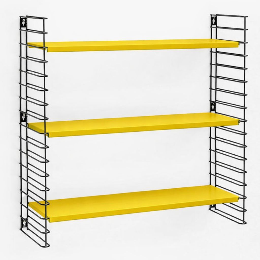 Original Retro Tomado Holland Wall Rack, Yellow Shelves , Dutch Design By Adriaan Dekker