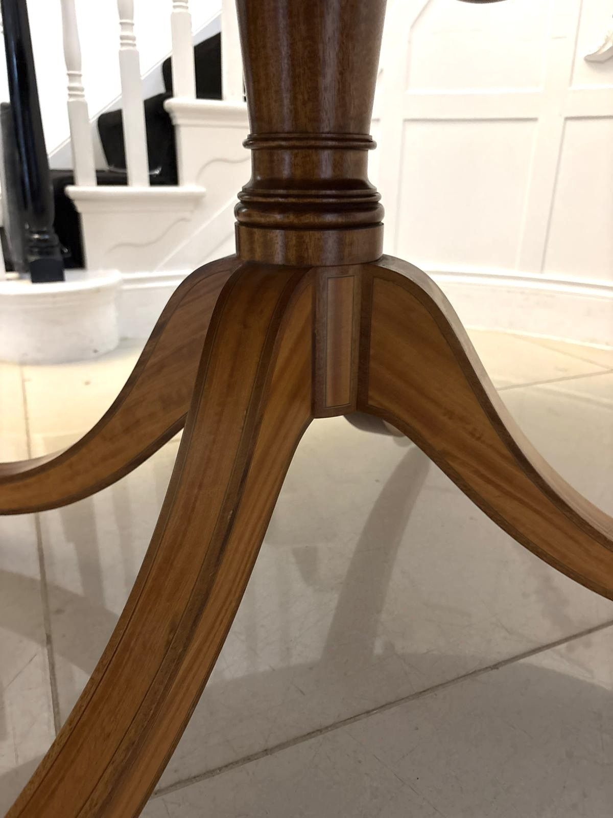 Antique Figured Mahogany Oval Dining Table Satinwood Crossbanded 8 Seater photo 7200.0