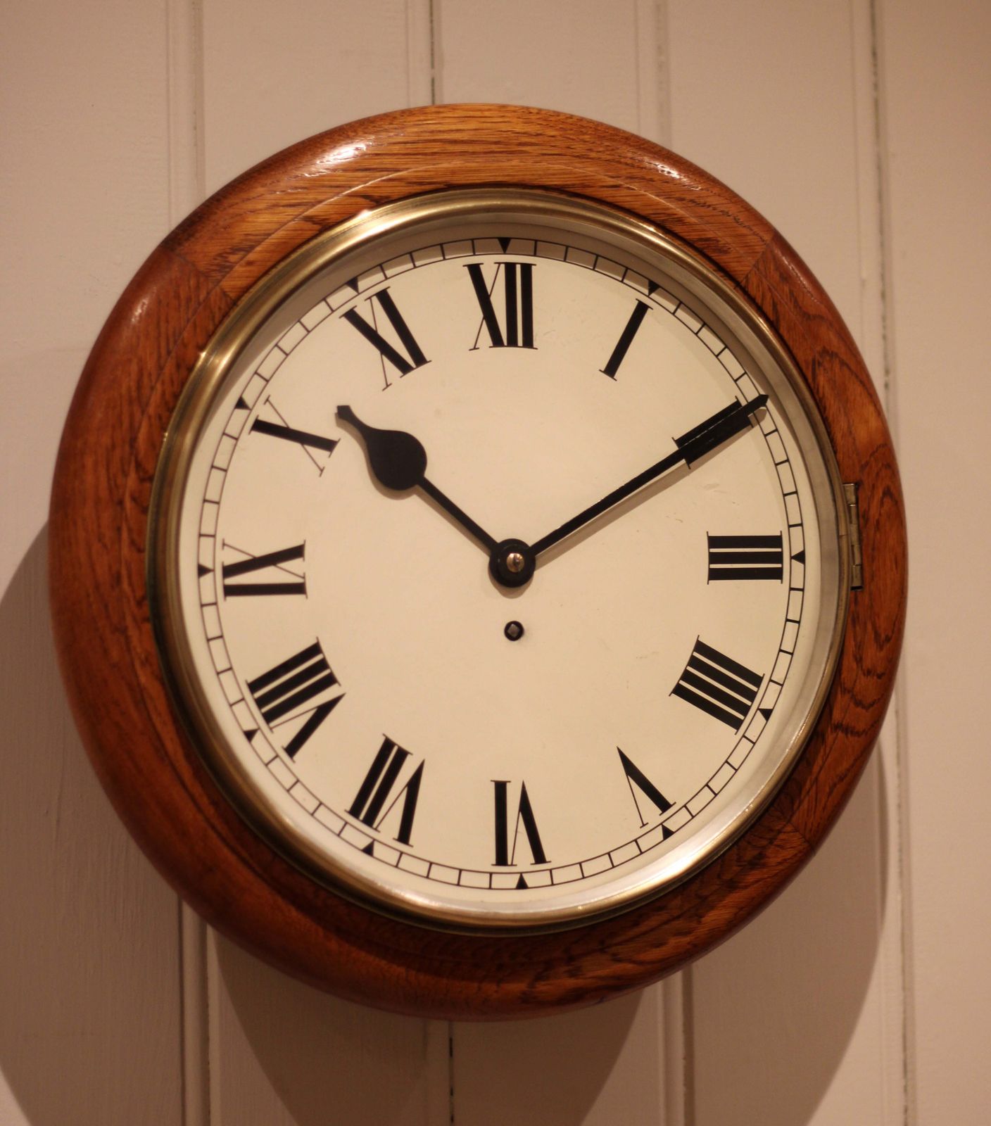 Early 20th Century Oak Dial Clock