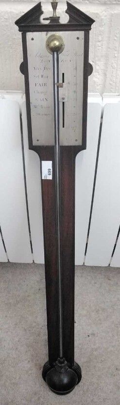 Mahogany Stick Barometer By George Adams Of Fleet Street, London C1790 photo vintage