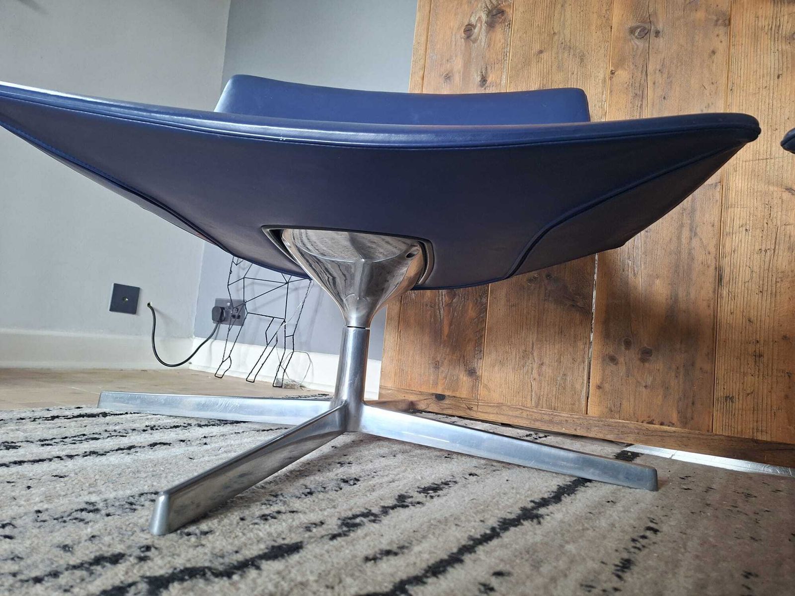 Pair Of Arper Catifa 80 Lounge Chairs In Blue By Lievore Altherr Molina photo for sale