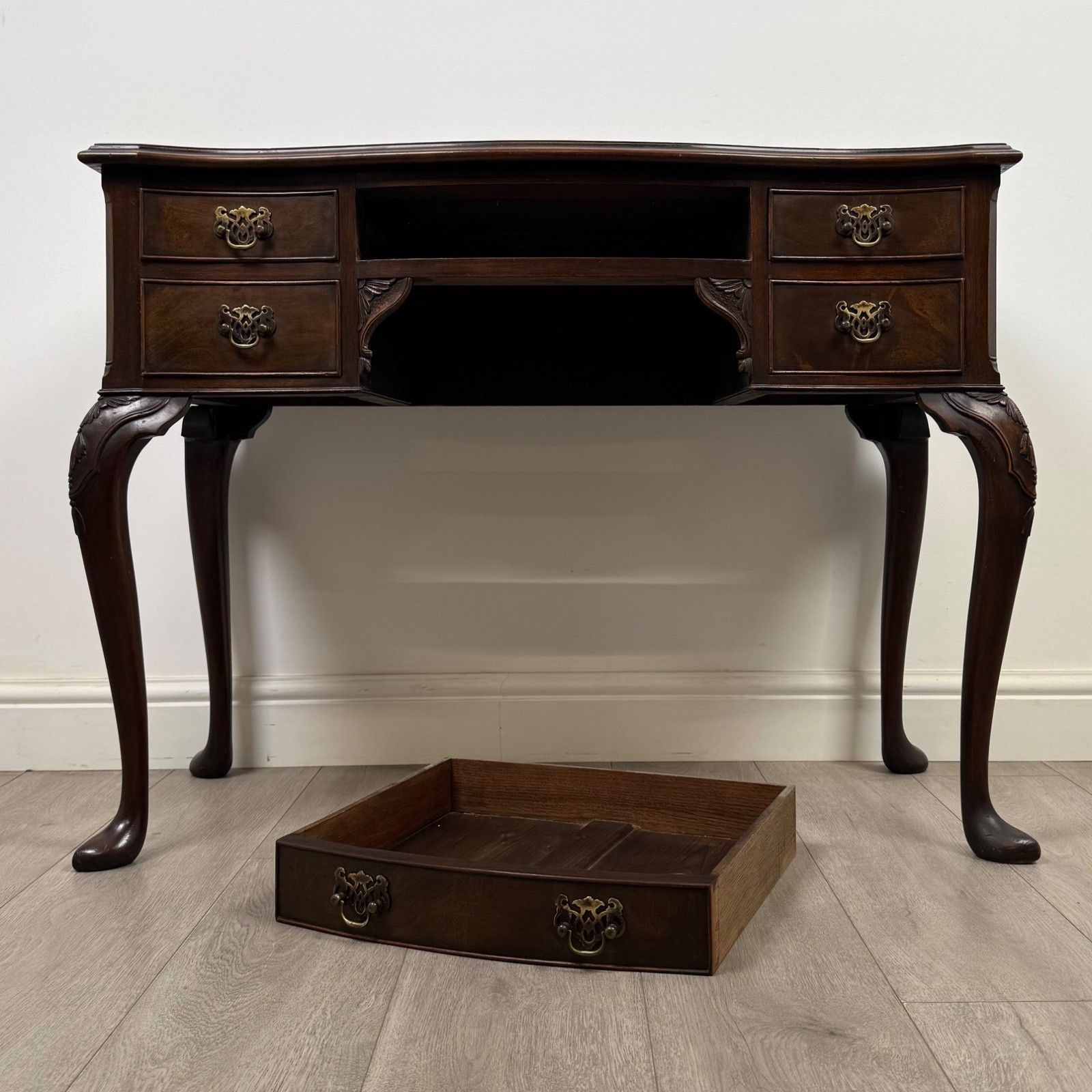 photo for sale Antique 20th Century Edwardian Writing Table In Mahogany ( Af 5648 )