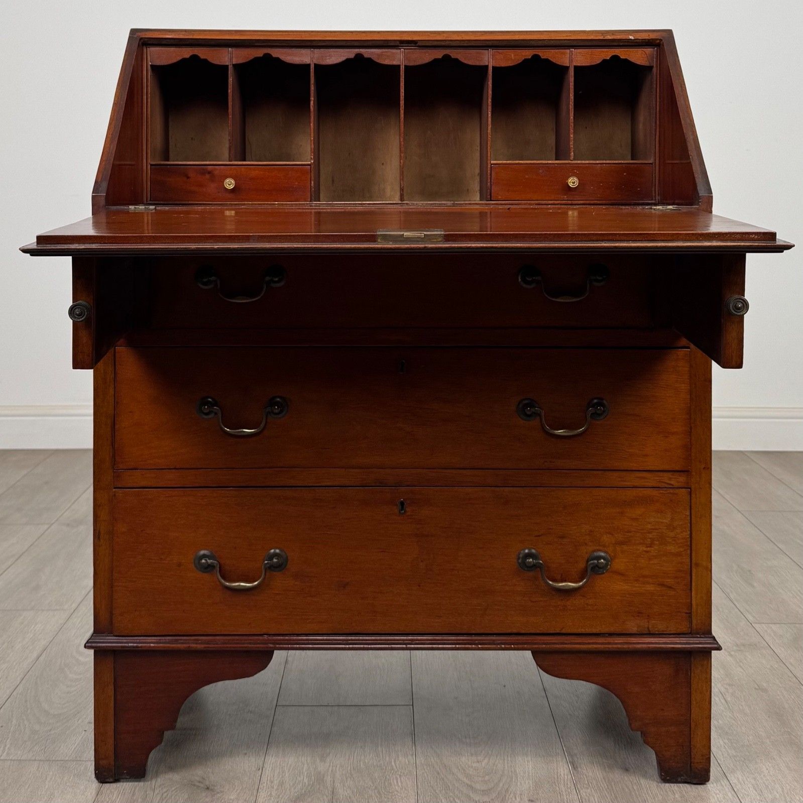 Antique 20th Century Edwardian Bureau In Mahogany ( Af 5686 ) photo furniture