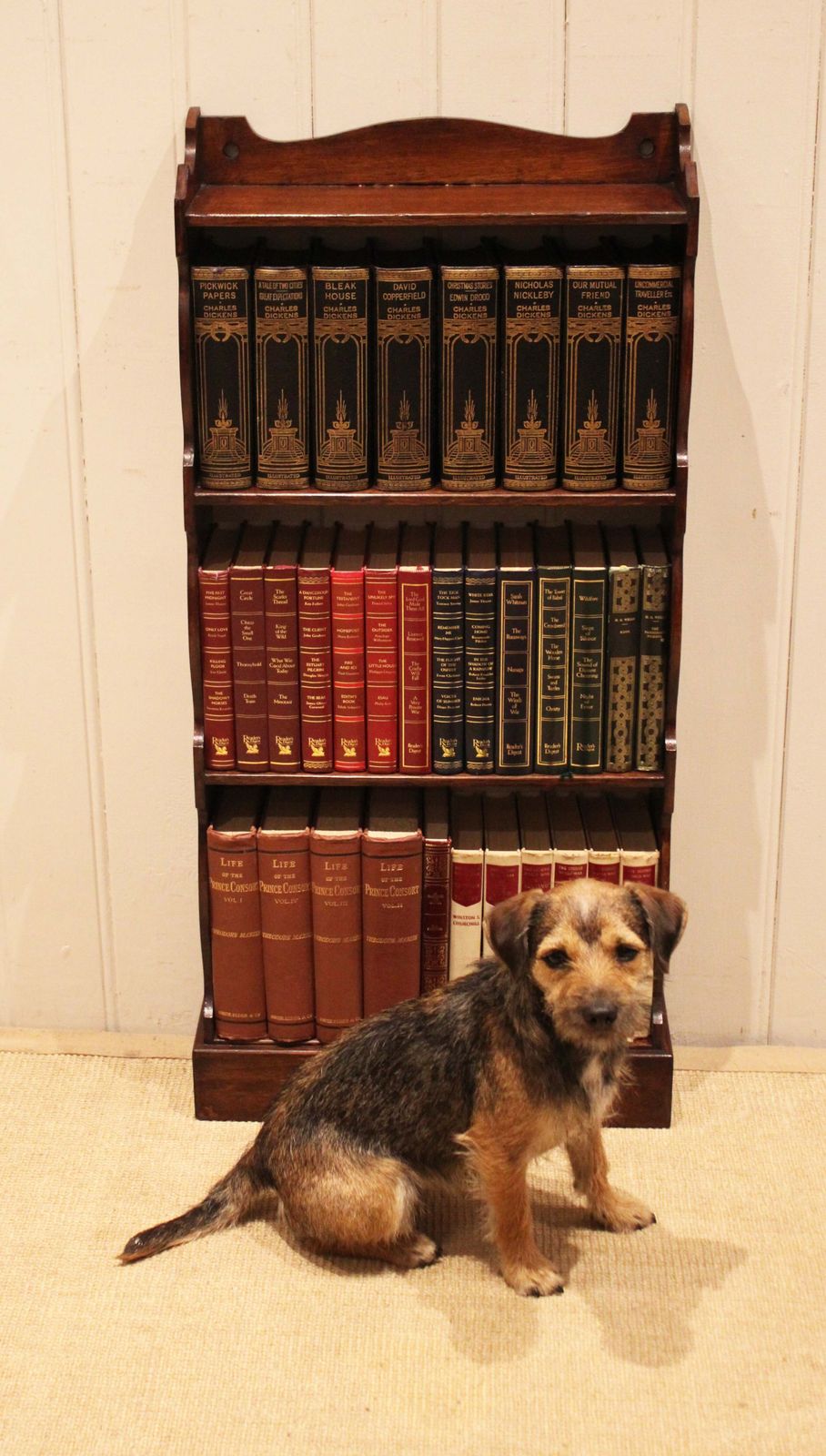 Small Oak Open Bookshelves, 1900s photo vinterior